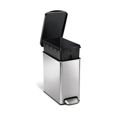 10L profile stainless steel pedal bin