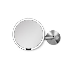 hard-wired wall mount sensor mirror - brushed finish - main image