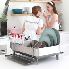 steel frame dishrack - lifestyle girls in kitchen image