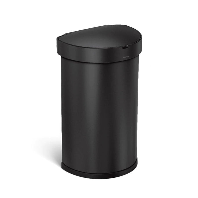 45 litre, semi-round sensor bin with liner pocket